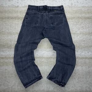 Vintage Y2K Rustler Work Jeans 36x30 Relaxed Fit Smoke Black Red Label